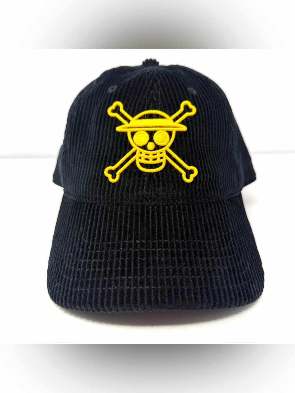 One Piece Straw Hat Crew Jolly Roger Corduroy Hat Cap BoxLunch Exclusive NWOT